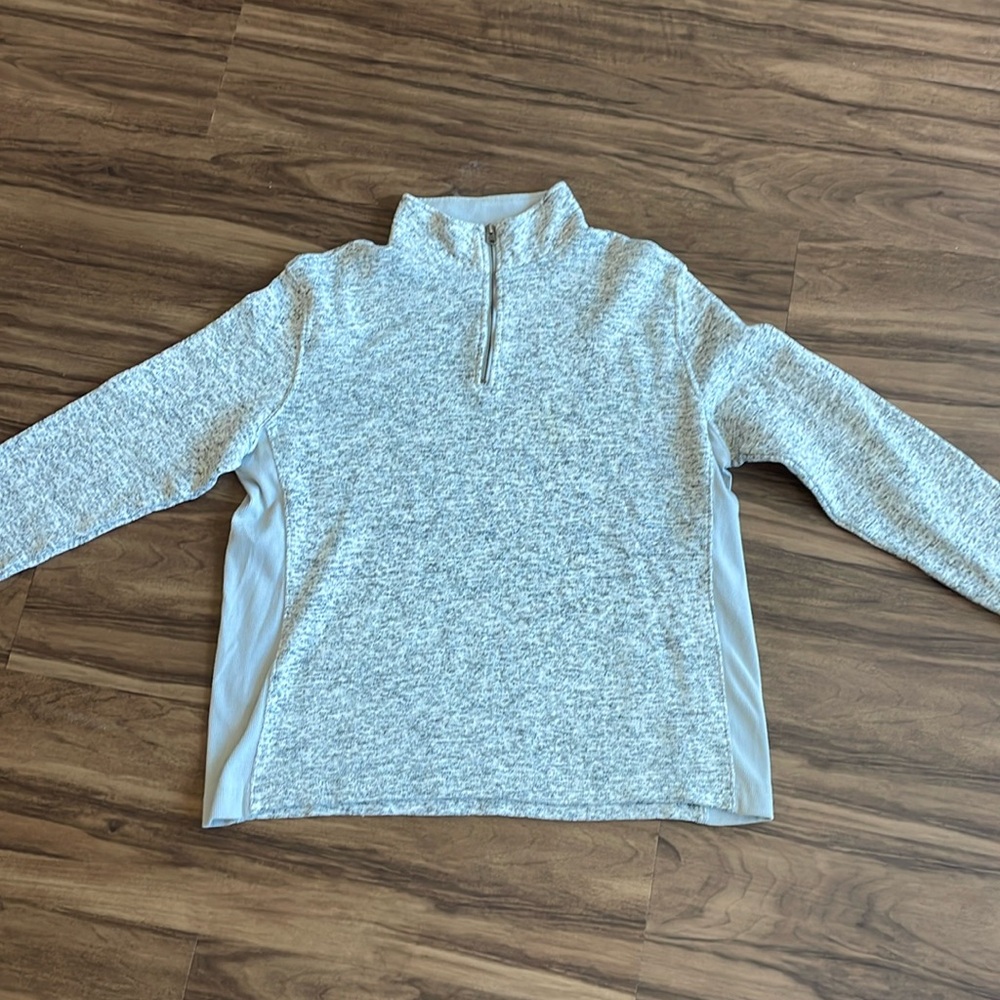 Merona Quarter Zip Sweater Heathered Gray - XL